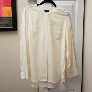 NEW TALBOTS SILK BLOUSE, 10P BEIGE